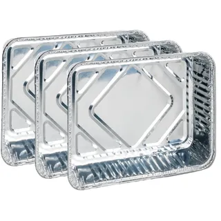 Quickpack Haushalt + Hygiene Gmbh Auflaufform 3er Set 20 x 15 x 4 cm Silber