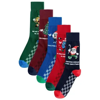 Next Basicsocken 5er-Pack Socken mit Weihnachtsmotiv (5-Paar) blau 23-25,5