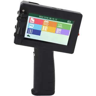 Denash Tragbarer Handdrucker, Tintenstrahl-Etikettendrucker LA50, HD-Touchscreen, Ergonomisches Design, Vielseitig, USB-Eingang, für, IOS-Systeme, Holz, Kunststoff, Industrieverpackung