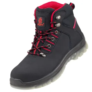 URGENT Arbeitsschuhe Sicherheitsschuhe Modell 124 S1 EN ISO 20345 Schwarz/Rot (47) - 47 EU