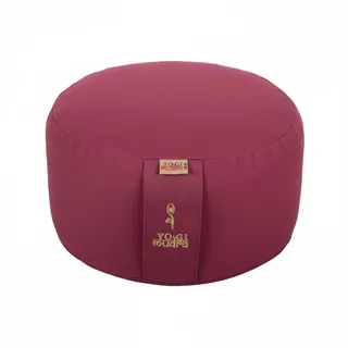 Yogimudra Yogakissen rund 30x15cm – Meditationskissen mit Bio-Dinkelspelz füllung aus Deutschland, Bezug aus 100 % Baumwolle, mit Kordelzug – Sitzkissen für Yoga & Meditation (Altrosa)