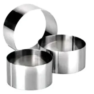Ibili Clasica Dessertring, Tortenring, Kuchenring, rund, 12 cm Durchmesser, 6 cm Höhe, 1 Stück, Silber