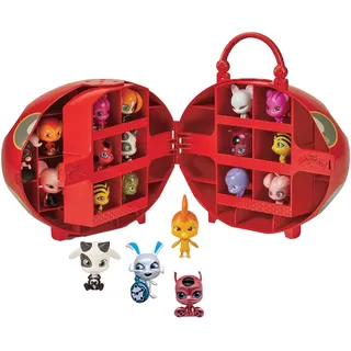 BANDAI - Miraculous Ladybug - Miracle Box mit 4 Kwamis inklusive - Miraculous Kwamis Mini-Figuren Set - Offizielle Lizenz - Aufbewahrungsbox mit Griff - Spielzeug für Kinder ab 4 Jahren - P50591