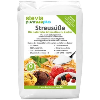 1000g Streusüße und Stevia Zuckerersatz kalorienfrei - Natürlicher Süßstoff