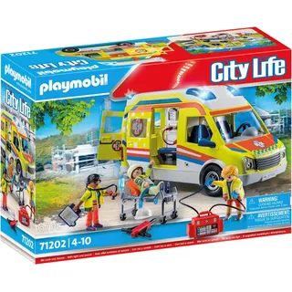 Playmobil City Life Rettungswagen mit Licht und Sound 71202