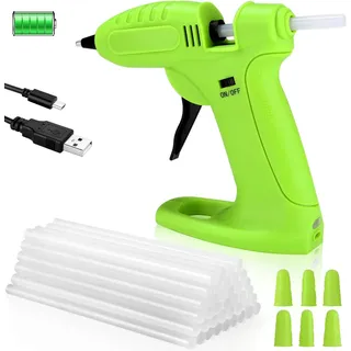 zawaer Heißklebepistole Akku Klebepistole Kabellos 40 Klebesticks DIY Handwerk