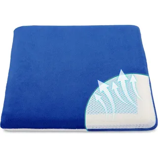 aktivshop ELONEO Gel-Sitzkissen atmungsaktiv und klimaregulierend, Viskoelastischer Schaumstoff mit Gel-Schicht, Allergiker geeignet, Bezug abnehmbar und waschbar, B 40 × H 4 × T 40 cm