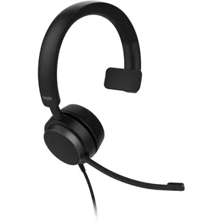 Snom A310M Headset für Call Center – Monauraler Kopfhörer mit HD-Audio und Geräuschunterdrückung - Schwarz