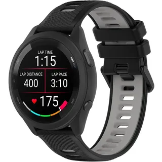 Silikon-Armband kompatibel für Garmin Forerunner 265/255, für Forerunner 265S/255S, für Forerunner 245/645/158/55, 22mm, for Forerunner 265/ 255, Silikon
