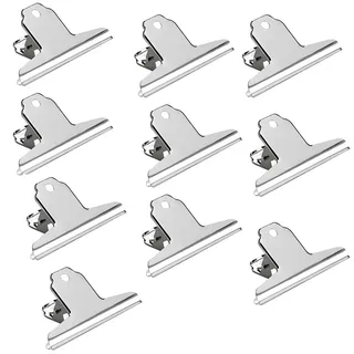 Alco Briefklemmer Metall fabig lackiert 100mm vernickelt, 10 Stück
