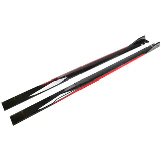 HUANGLDGS 2 Stück Auto Seitenschweller für Alfa Romeo GT Coupe (937) 2003 2004 2005 2006 2007 2008 2009 2010, 3 Segmente Seitenfender Seitenschürze Seitenrock Kratzfest Auto ZubehöR,Black Red