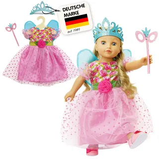 Heless 1440 Puppenkleid Prinzessin Lillifee'' mit Glitzerkrone und Augenmaske, 3-teilig,
