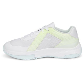 Puma Varion Jr Hallenturnschuh, Puma White Nitro Blue Fizzy Light, 28