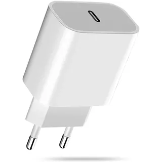 20W USB‐C Power Adapter für Apple, USBC Netzteil Stecker Schnellladegerät Ladestecker Ladegerät für iPhone 17 16 15 14 13 12 11/16 17 Pro/15 16 Pro Max/16 15 Plus /13 12 Pro Max/Mini, iPad, AirPods