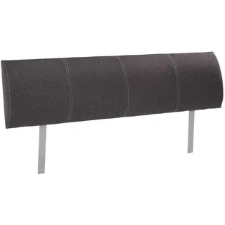 Home4You Kopfteil Polsterkopfteil, Anthrazit - 140 cm - Webstoffbezug