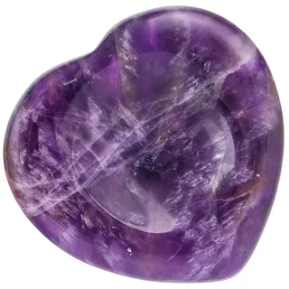 Nupuyai Amethyst Daumenstein Handschmeichler Herz Edelstein Massagestein Palmstein für Reiki Heilung