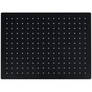 vidaXL Regenbrause Edelstahl 40x30 cm Rechteckig Schwarz
