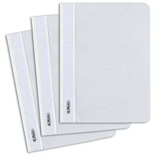 Herlitz Schnellhefter A5, Kunststoff, weiß, 10 Stück