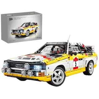 MOCSETS Technik Auto für Audi Sport Quattro S1 Group B 1984, Bole Brick YC-23043, Modellauto-Bausatz im Maßstab 1:8, 3887 Teile Klemmbausteine Auto Modellbausatz (Mit Originalkarton)