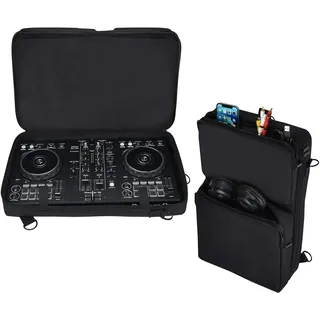 Growalleter Reisetasche für Pioneer DJ DDJ-FLX4/DDJ-400/DDJ-SB3 oder Roland DJ-202 DJ-Controller, Tragetasche mit Zubehöraufbewahrung und verstellbarem Schultergurt