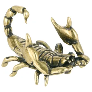 Healifty Scorpion-Form Stifthalter Aus Messing Retro Messingschmuck Für Schreibtisch Bürodeko Und Regal Kompakte Skorpionfigur 2.24 X 1.26 X 1.14 in 1 Stück
