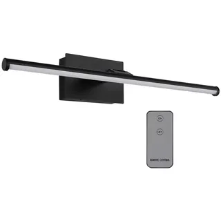 GLOBO LIGHTING LED Bilderleuchte, USB aufladbar, LED fest integriert, Warmweiß, Wandlampe Schwarz kabellos ohne Strom, Akkulampe Bildbeleuchtung 40cm schwarz