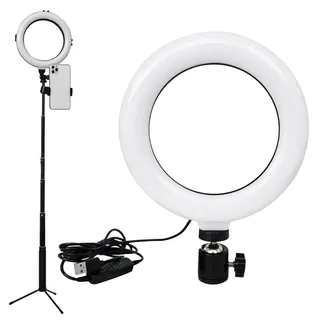 Ringlicht für Telefon – Telefon-Lichtring, Selfie-Ringlicht, Kameralicht | Wiederaufladbares, tragbares -Fülllicht mit Stativ für Smartphone-Fotografie, Videoanrufe, Streaming, Make-up-Inhaltse