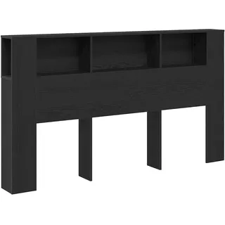 vidaXL Kopfteil Schrank Schwarze Eiche 180 x 18.5 x 102.5 cm