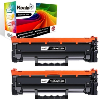 Koala Tonerkartusche HP 135A Schwarz Toner W1350A LaserJet M209 MFP M234, 2PK MIT CHIP, (Packung, Druckleistung bis ca. 1100 Seiten), 135X W1350X Toner für HP M209dwn M209dw M234 M209 ohne Chip schwarz