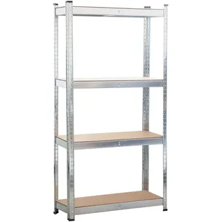 Schwerlastregal - Stahl galvanisiert - 150 cm Bücherregal Kellerregal Standregal