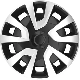Radkappen Radzierblenden kompatibel mit FIAT Ducato Revo-Van 15 Zoll Silber,Schwarz 4 Stück