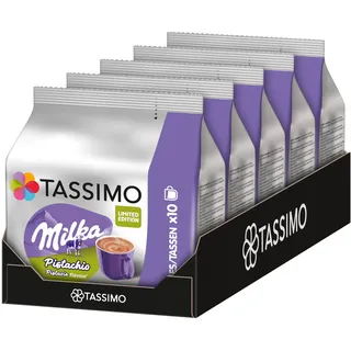 TASSIMO Kapseln Milka Pistazie, 5 x 10 Pads, 50 Kakaokapseln