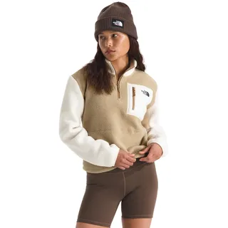 The North Face Damen YUMIORI 1/4 Zip Khaki Stone/White dune M