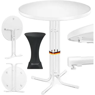 Kesser Bistrotisch klappbar Ø60 cm Weiß