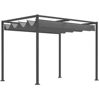 Outsunny Pavillon 2,29 x 2,98 m Grau