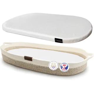 Yunioo Wickelkorb Baby mit Reise Wickelauflage, Weiche, tragbare, wasserabweisende Hülle Babykorb - Geschenke für Baby