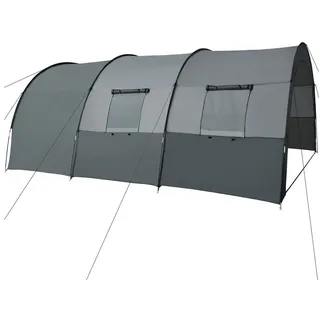 Tectake tectake® Tunnelzelt, für 6 Personen, 4 Fenster mit Moskitonetzen, 350 x 480 x 195 cm