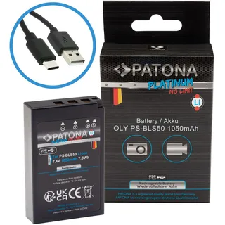 PATONA Platinum Akku USB-C Input Olympus BLS-5