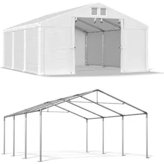 5x6 LAGERZELT Zelthalle Weidezelt Unterstand Zeltlagerhalle NEU 6x5 Weiß PVC S