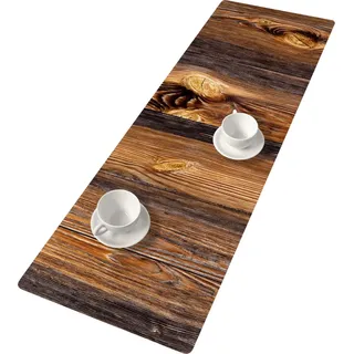 Tischläufer Aus Holz, 95 × 33 Cm – Ökologischer Filz, Tischschutz, Dekoratives Muster, Bertoni