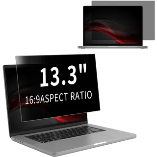 NicMool Laptop Monitor Blickschutzfilter für 13.3 Zoll 16:9, Abnehmbar Anti Glare, Anti Blaulicht, Laptop Privacy Screen Blickschutzfilter und Bildschirmschutz Kompatibel mit 13.3" 16:9