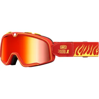 100% Barstow Death Spray Motorrad Brille verspiegelt Red Mirror Red