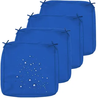 Odaima 1/2/4er Set Outdoor Sofa Sitzkissenbezug 60x60 45x45 50x50 cm Wasserfest Wetterfest Stuhlkissen Sofabezug mit Reißverschluss Abnehmbar Bezüge für Gartenpolster(Blau,50x50x5cm 4pcs)