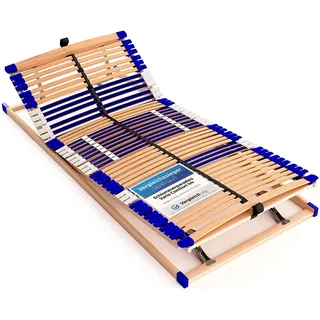 Lattenrost Comfort 44® Vario, Schlummerparadies, Kopfteil manuell verstellbar, Fußteil manuell verstellbar, aus 100% BUCHE, 10 Jahre Garantie, fertig montiert, SCHULTERFRÄSUNG 140 cm x 200 cm x 7,5 cm