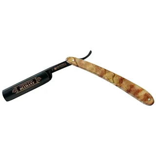 DOVO Solingen Rasiermesser 5/8" Carbonstahl schwarz brüniert Olivenholz Germany