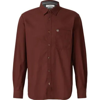s.Oliver Regular Fit: Weiches Hemd mit feiner Struktur - rot - S