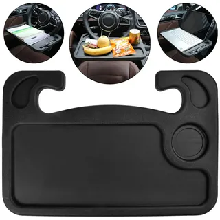 Auto Lenkrad Schreibtisch, Schwarzer Tragbare Lenkrad Tisch, Multifunktionaler Lenkrad Schreibtisch, Essen Lenkrad Schreibtisch, Lenkrad Computer Tisch für die Meisten Fahrzeuge Lenkräder, 42*28 cm