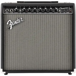 Fender Champion II 50, Combo Guitar Amp, 50W, Suitable for Electric Guitar, More Power, Upgraded Effects and Amp Models, Black/Silver