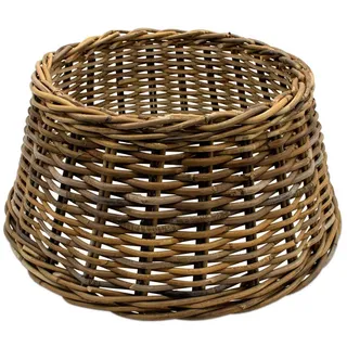 Spetebo Rattan Weihnachtsbaumrock aus Weide 60 cm - Natur hell - Abdeckung für den Christbaum Ständer - Weihnachtsbaum Decke Baum Kragen Tannenbaum Rock
