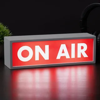 Paladone ON AIR Leuchtschild, LED-Licht für Aufnahme, Studio-Raumdeko, Cooles Licht für Schlafzimmer, batteriebetrieben